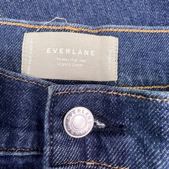 👖|•EVERLANE•| The Way High Jean Dark Wash Organic Cotten Jeans Size 30👖 - Picture 5 of 6